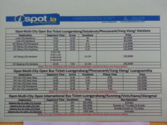 Laos, Vientiane transport, Laos bus routes 