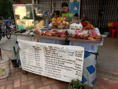 Лаос, Вьентян, цены на еду, Курица гриль и другая пища