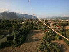 Laos attracions, hot air ballooning, View from the top