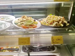 Prices in Riga in Latvia for food, salads at a canteen