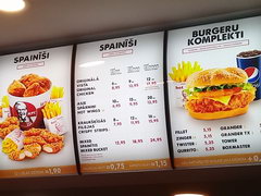 Prices in Riga in Latvia for food, Prices in KFC