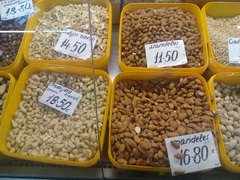 Grocery prices in Riga in the market, nuts