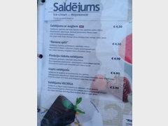 Food prices in Jurmala, Cakes at a cafe