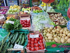 Цены на продукты в Македонии в Скопье, Овощи на рынке
