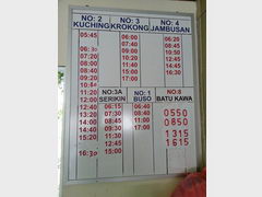 Malaysia,transport in Kuching, bus schedule №2 and №3 from Bau