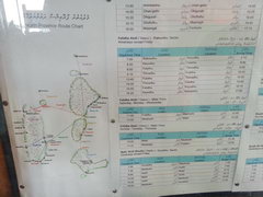 Ferries in the Maldives, North province route chart