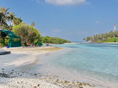 Beaches in the Maldives, BIKINI beach on the island Guraidhoo (allotted small island)