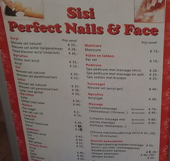 Prices for services in the Netherlands, Prices in beauty salons