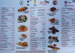 Amsterdam food and drink prices, Prices in a tourist restaurant in the center of Amsterdam