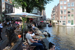 Amsterdam food and drink prices, Restaurant on the canal bank