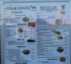 Amsterdam food and drink prices, Prices at a steakhouse