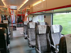 Transportation from Torp Airport (Norway), Inside the train to Sandefjord