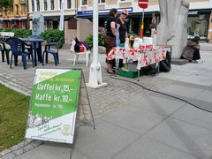 Street food in Norway in Oslo, Coffee and waffles