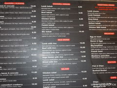Dinning and drinking in Auckland, Grill cafe price list