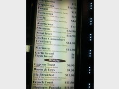 Цены в Окленде, Цены в пиццерии