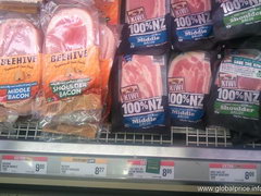 Food prices in New Zealand, Prices of bacon