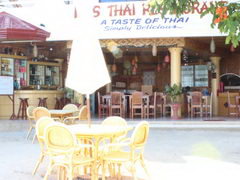 Philippines, Bohol, Food prices, Restaurant with Thai cuisine on the beach