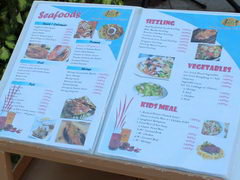 Philippines, Bohol, Food prices, Menu at a cafe on the first line 