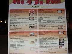 Philippines, Bohol, food prices, Menu at a cafe near the road for tourists