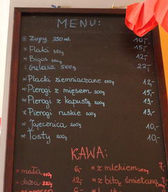 Dining options and the cost of food at in Warsaw in Poland, Inexpensive dining