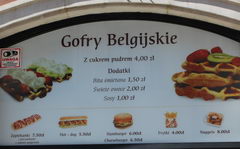 Fast food in Warsaw, Belgian waffles