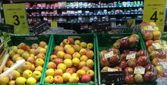 Food prices in Poland at stores, apples