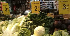 Food prices in Poland at stores, cabbage