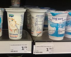 Цены на проукты в Польше в супермаркетах, Местные йогурты