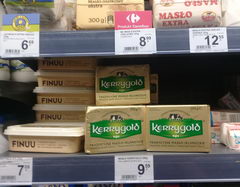 Prices of food in Poland in supermarkets, Prices of butter