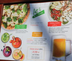 Prices in Warsaw restaurants, Various salads