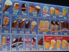 Grocery prices in Moscow in Russia, ice cream