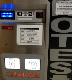 Intercity transport in Scotland, Change of coins at the bus station