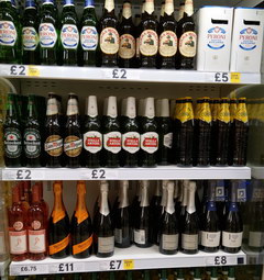 Prices in Scotland for Alcohol, Prices for beer and wine in Scotland at the Store