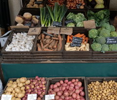Цены в Шотландии на продукты питания, Овощи в магазине
