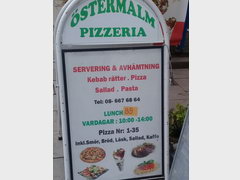 Prices in Stockholm for food, Pizza lunch
