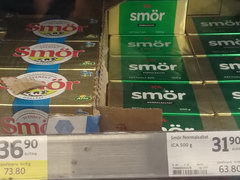 Grocery stores prices in Stockholm, Sweden, Butter