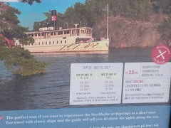 Prices for entertainment in Stockholm, Excursion around the archipelago of Stockholm