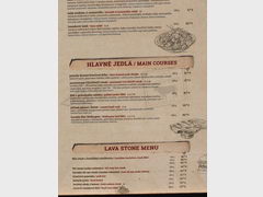 Prices in restaurants in Bratislava, Brazilian cuisine main dishes