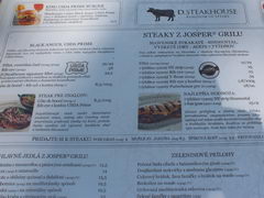 Цены в ресторанах в Братиславе, В стейк ресторане