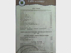 Цены на еду в Братиславе, Чай и кофе