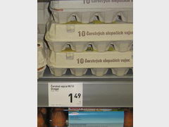 Grocery prices in Slovakia in Bratislava, Eggs