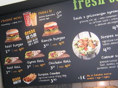 Food prices in Bratislava, Hamburgers