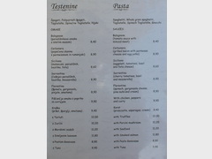 Цены в ресторанах в Словении, Спагетти