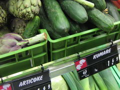 Food prices in Slovenia (Bled), Cucumbers and artichokes