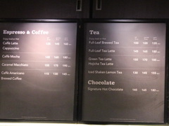 Bangkok Airport, Prices in a coffee shop