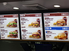 Food prices in Bangkok Airport, Fast food - burgers