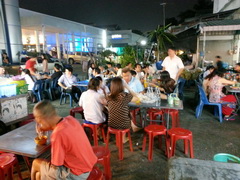 Thailand,Eating out in Chiang Mai, Dinner at a street cafe for locals