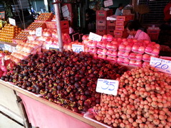 Таиланд,Чиангмай, цены на фрукты на рынках, Лонконг и мангустины