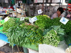 Таиланд,Чиангмай, цены на овощи на рынках, Различная зелень