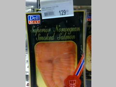 Cost of groceries in Chiang Mai, Thailand, Smoked Norwegian salmon